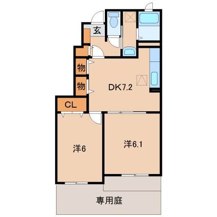 交通センター前駅 徒歩12分 1階の物件間取画像